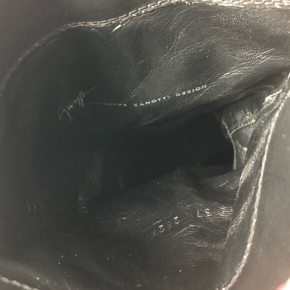 Giuseppe Zanotti Crystals Studded Pull On Western Cowgirl Heeled Boots 37.5 - Picture 9 of 9